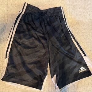 Adidas Kids Black and White Patterned Shorts